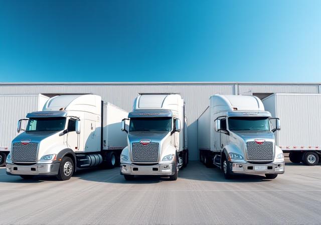 Modern truck fleet at Little Elm terminal